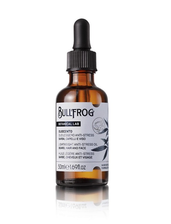 Huile Bullfrog pour le soin du visage et de la barbe OLIOCENTO Anti-stress