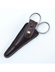 Capt Fawcette Ciseaux à barbe dans un étui en cuir