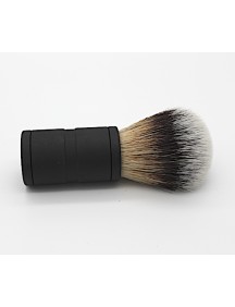 Brosse de rasage manche en métal noir lisse
