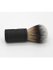Brosse de rasage manche en métal noir lisse