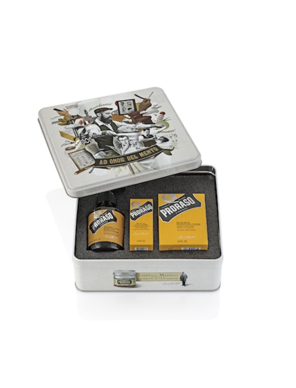 PRORASO (Wood & Spice) Ensemble barbe 3 pièces