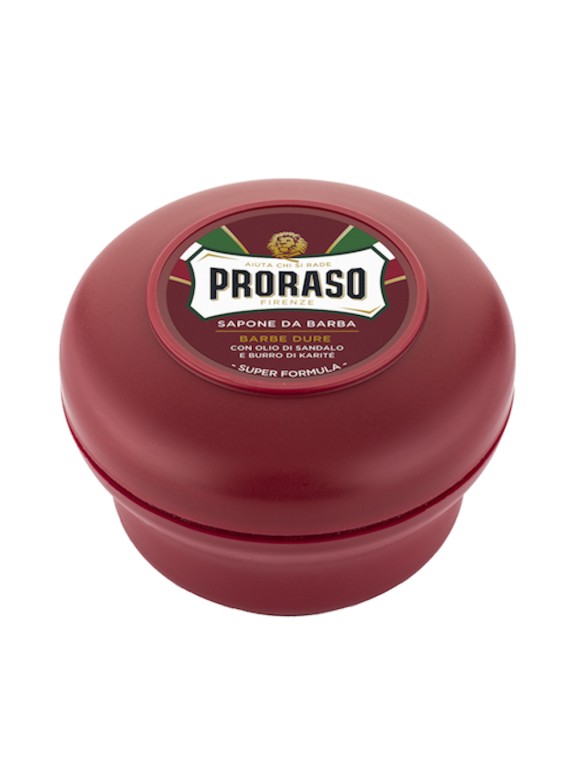 PRORASO Savon à raser rouge dans un pot